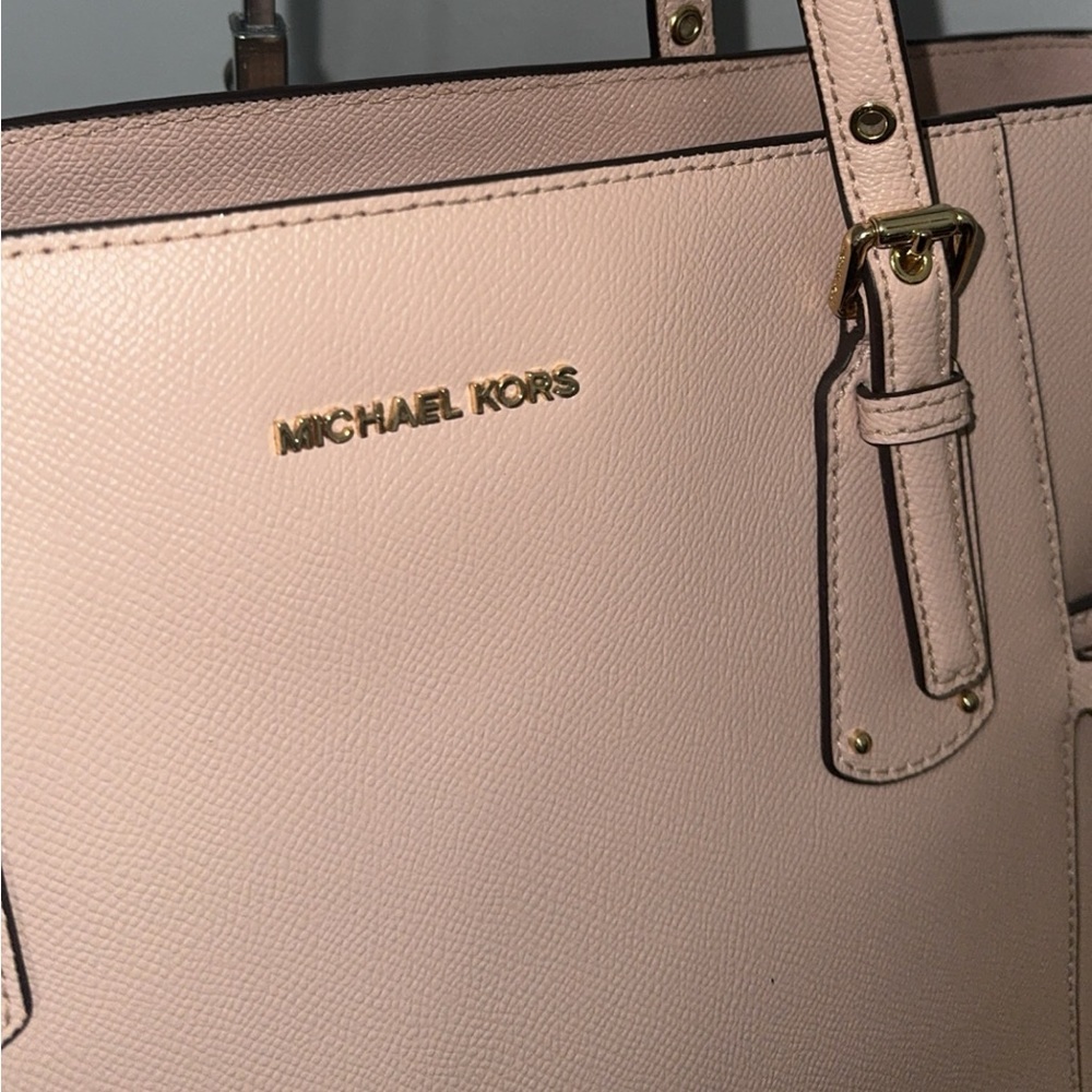 MICHAEL KORS Handbag Voyager Bag EW Tote Leather Bag Soft Pink AUTHENTIC - Picture 11 of 16